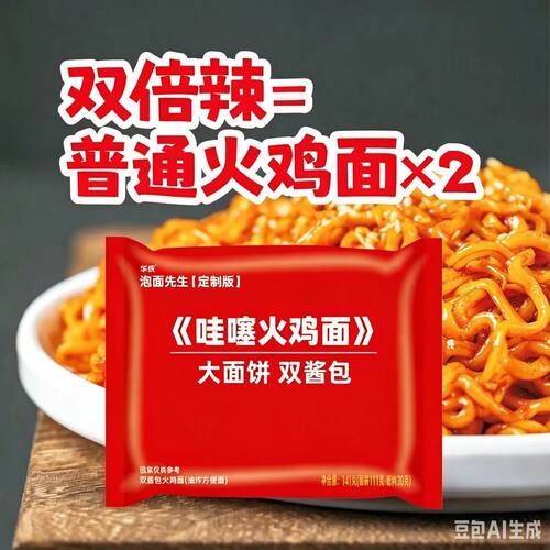 【泡面先生定制】哇噻火鸡面141g方便面酷辣哇塞泡面夜宵拌面