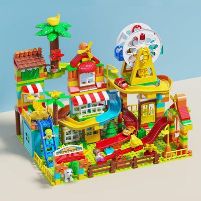 儿童玩具大颗粒积木桌子益智拼装