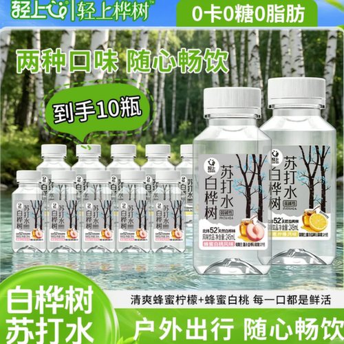 轻上白桦树汁苏打水添加天然原汁健康饮品植物饮料整箱无添加蔗糖