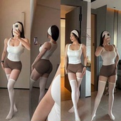 升级面料impact同款 女高腰收腹紧身三分裤 短裤 DFY显臀健身短裤