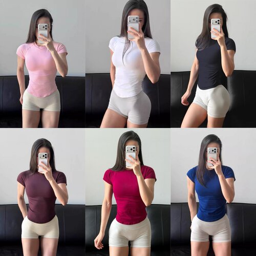 新款DF同款运动健身impact短袖女瑜伽服修身显瘦跑步训练T恤上衣
