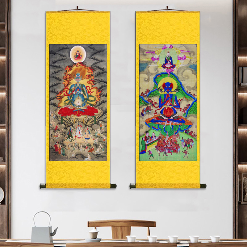 面燃大士 焦面焰口鬼王画像新中式挂画2025新款道场佛像玄关画