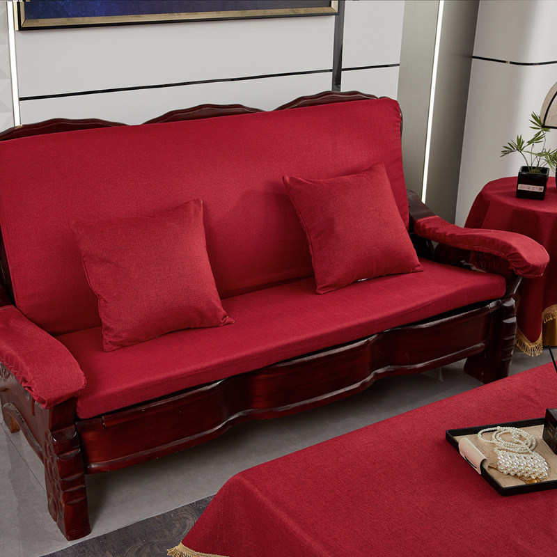 实木沙发坐垫靠背一体防滑春秋椅子简约老式红木加厚海棉垫坐垫子