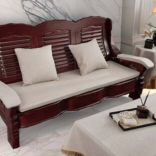 坐垫椅子垫加密海绵防屁股痛老旧款红木沙发可拆洗亚麻防滑座垫子