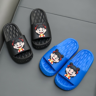 儿童哪吒拖鞋夏男女中大童宝宝居家外穿室内洗澡防滑软底休闲凉拖
