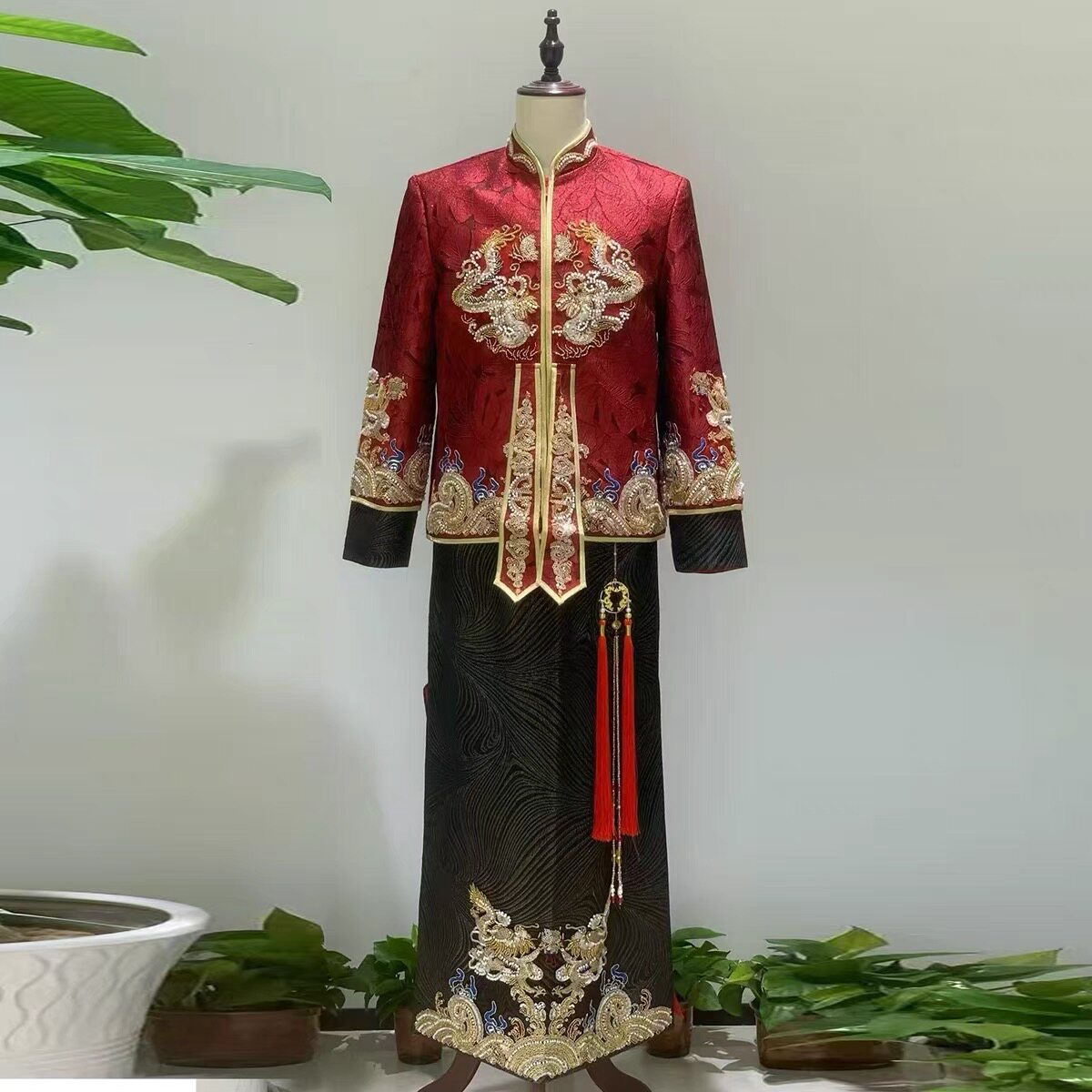 出租中式婚服套装结婚秀禾服修身旗袍
