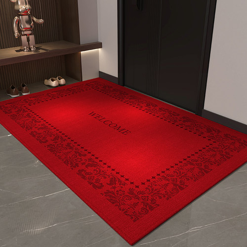 喜庆新年红色入户门垫进门垫家用可定制裁剪地毯防滑地垫2025新款