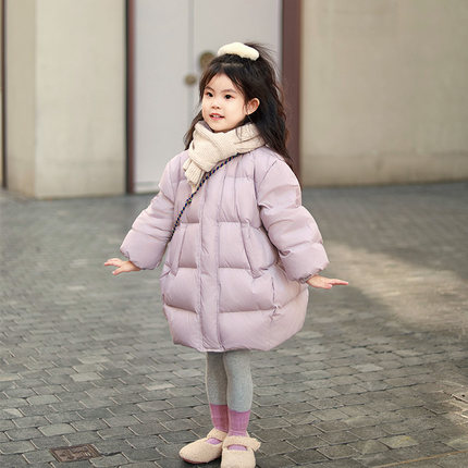 若宿/麦克小乖/UCUB 95白鸭绒泡芙儿童长款羽绒服男女童羽绒外套