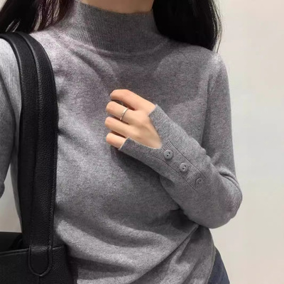 2025新款半高领修身长袖