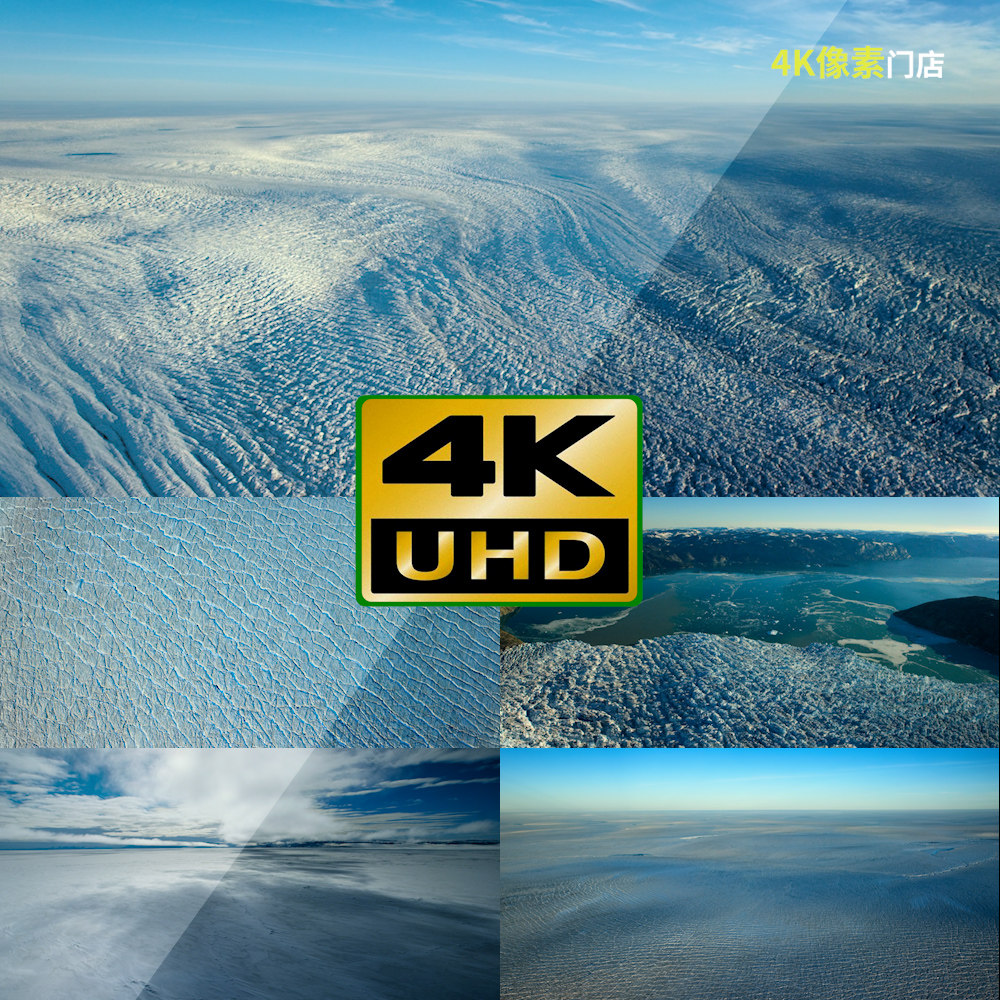 878-4k视频素材-雪地融雪下雪森林针叶林自然冰霜寒冷冬季