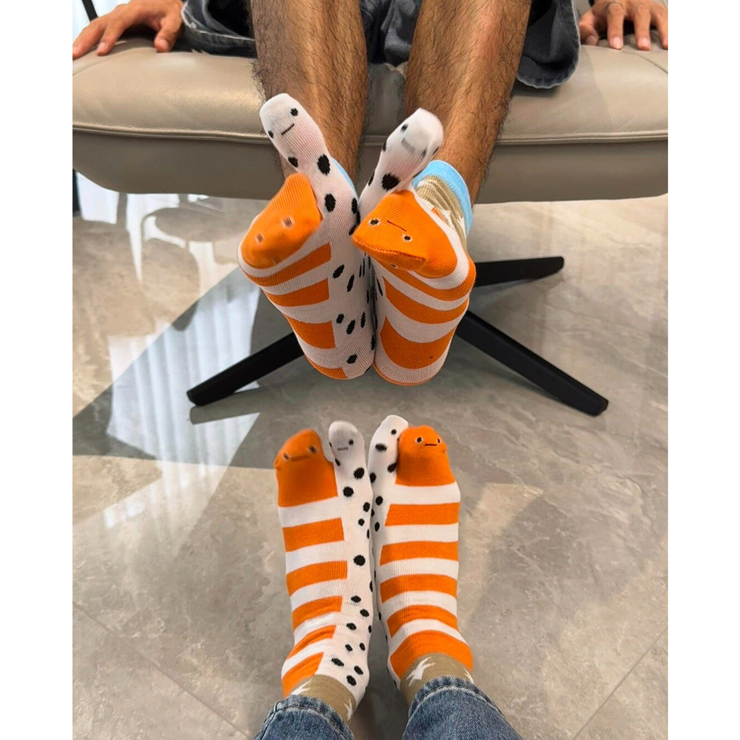 分趾袜子花园鳗鱼二指猪蹄男士运动袜冬中长筒女款情侣袜纯棉防臭