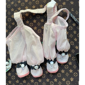 腿套护腿小型犬春夏衣服 防脏防虫轻薄四脚裤 春夏狗狗防尘裤 遛弯裤