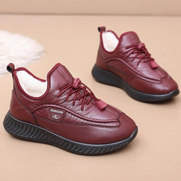 2025冬季皮面防水加厚老北京棉鞋