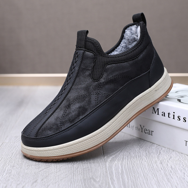 2024新款冬季老北京棉鞋男防水保暖加绒加厚一脚蹬爸爸棉靴雪地靴,流行男鞋,棉鞋,淘宝优惠券,粉丝福利购,淘宝优惠卷