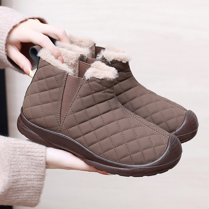 2025新款老北京棉鞋女冬季加绒加厚雪地靴软底防滑一脚蹬保暖棉靴,女鞋,时尚雪地靴,淘宝优惠券,粉丝福利购,淘宝优惠卷