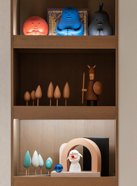 现代简约样板间儿童房软装摆件售楼处男孩房装饰柜组合搭配装饰品