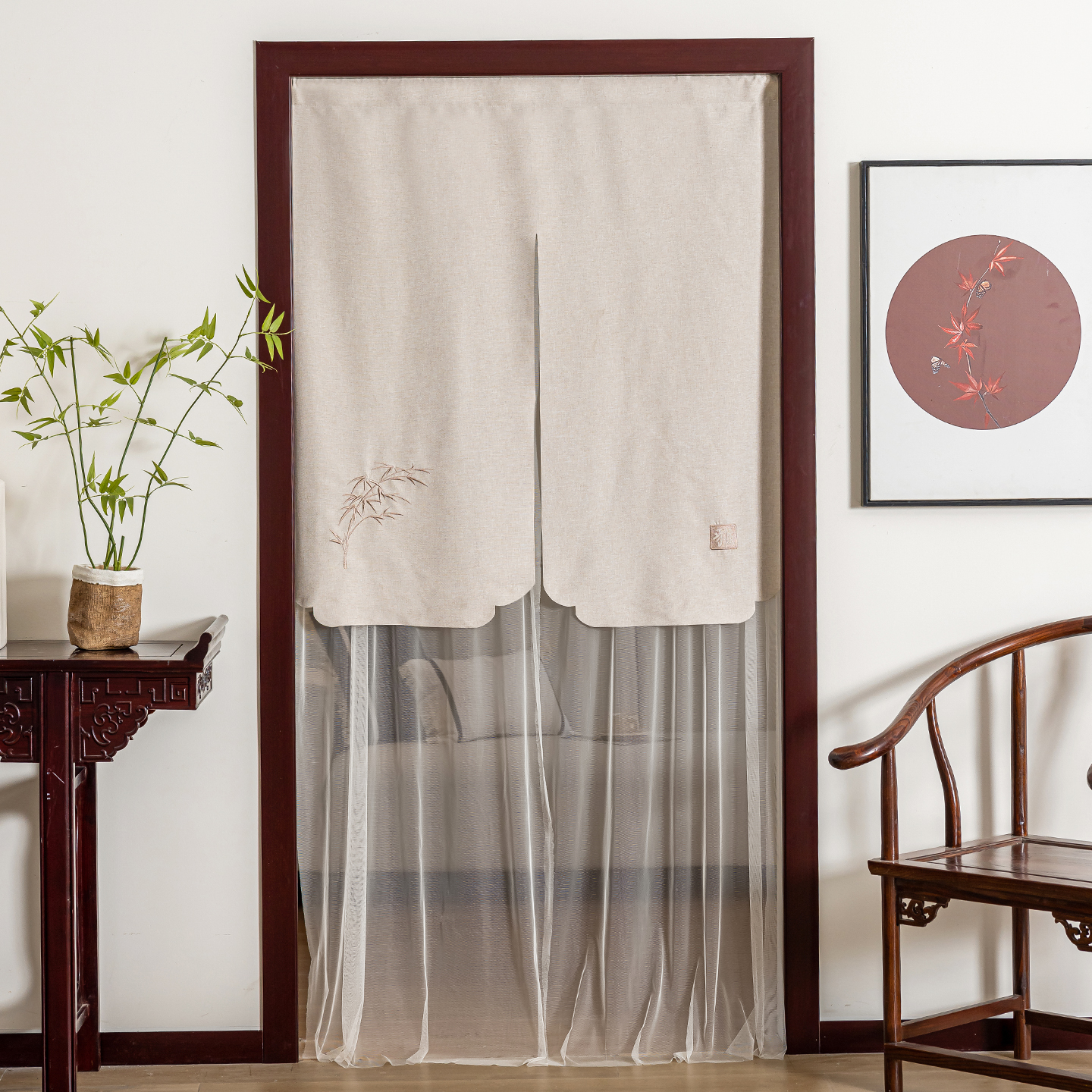 新中式门帘复古中国风2025新款防