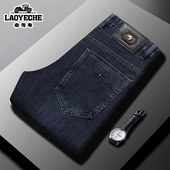 宽松直筒中年棉弹高端百搭长裤 老爷车专柜新品 秋冬季 男士 子 牛仔裤