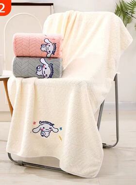 【白玉狗】7A抗菌麦穗浴巾柔软洗澡家用吸水不掉毛微粒绒毛浴巾ms