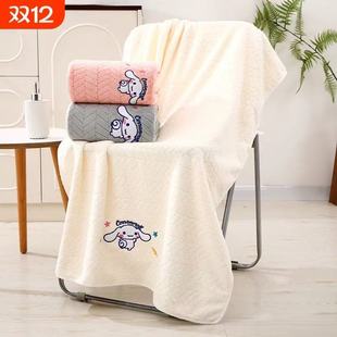 【白玉狗】7A抗菌麦穗浴巾柔软洗澡家用吸水不掉毛微粒绒毛浴巾