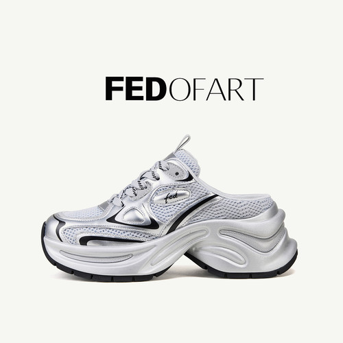 fed夏季厚底增高包头穆勒女鞋