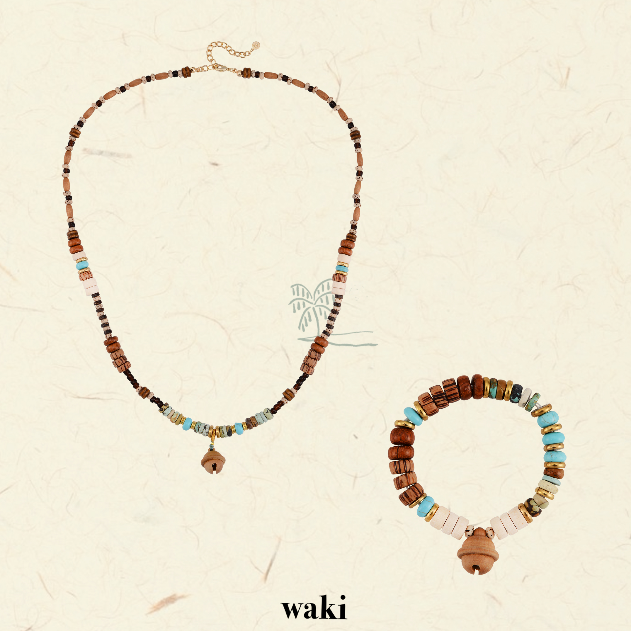 waki 可可山脉 Coco Ridge 大地色秋冬串珠毛衣链项链/串珠手链