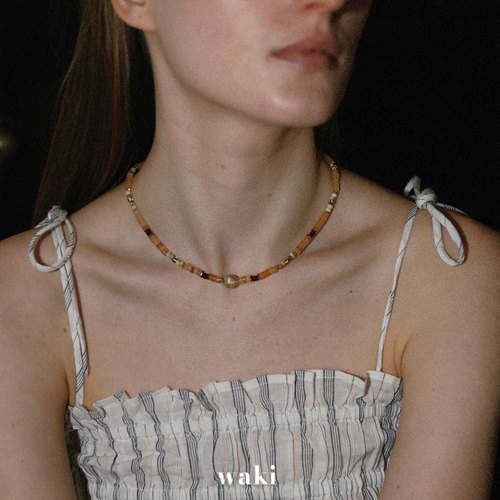 waki 黄油乳酪 Buttery Cheese 黄色系串珠项链温柔度假感