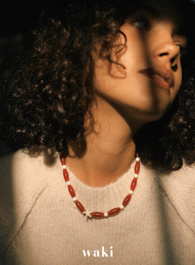 waki 红玛瑙舞步 Carnelian Waltz 手工秋冬款串珠项链