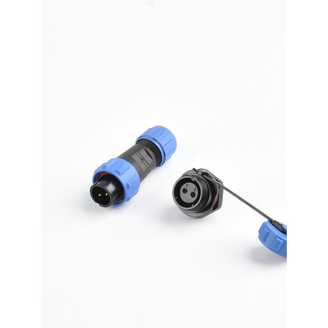 sp13航空插头面板安装后螺母插头 插头后螺母座ip68防水阻燃2-9芯