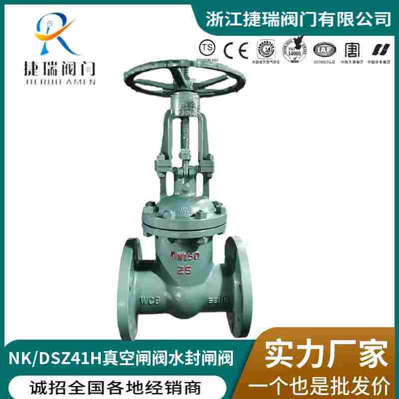 NK/DS/DKZ61/41H/Y-16C/25国标明杆铸钢法兰手动水封阀门真空闸阀
