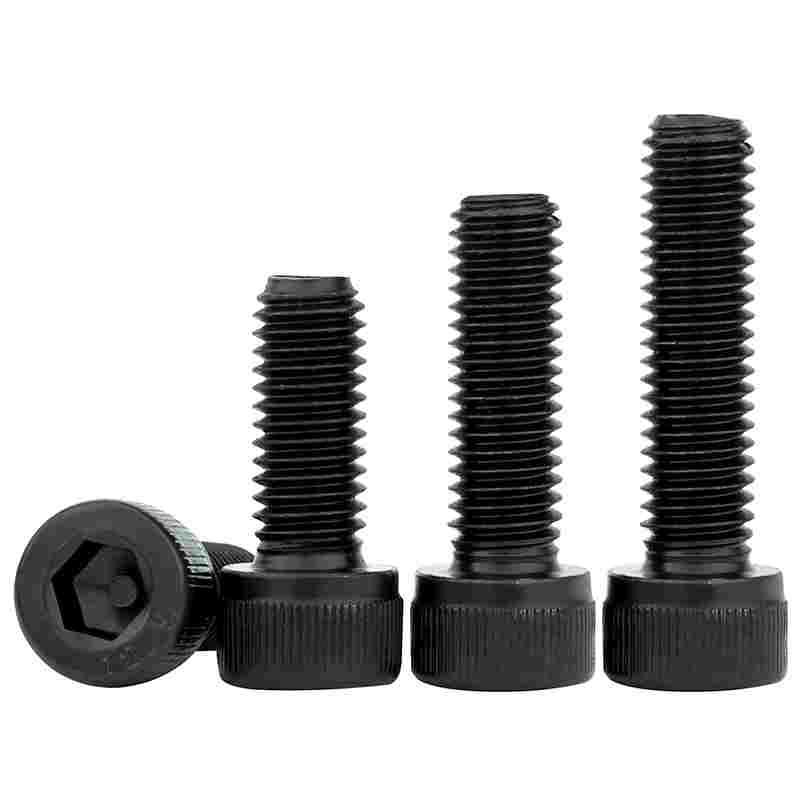 12.9级高强度杯头内六角螺丝黑色全牙螺栓螺钉M2M3M4M5M6M8M12M16