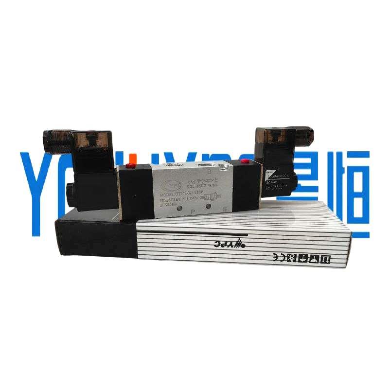 YPC气动电磁阀GT252-1/2-AC220V GT252-3/8-DC24V电控换向阀控制