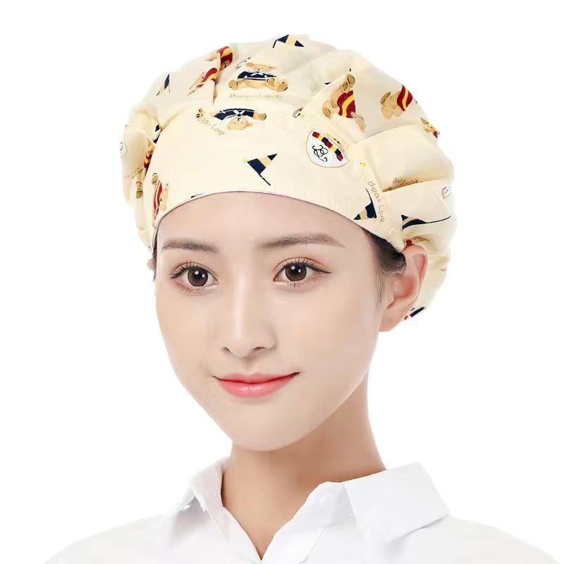 厨房帽子女家用做饭厨师帽护士卫生防尘帽防油烟烘焙餐饮工作帽