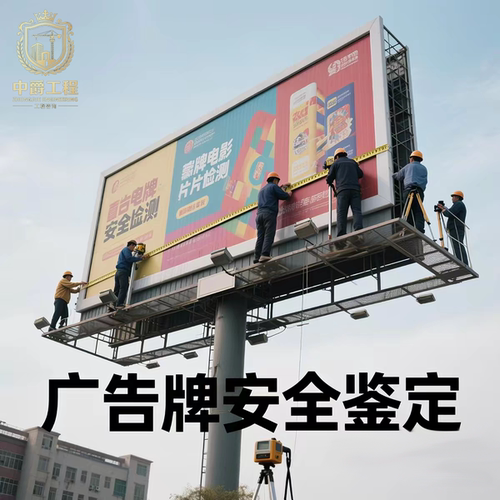 四川广告牌安全检测报告户外广告牌楼顶广告液晶屏安全鉴定报告