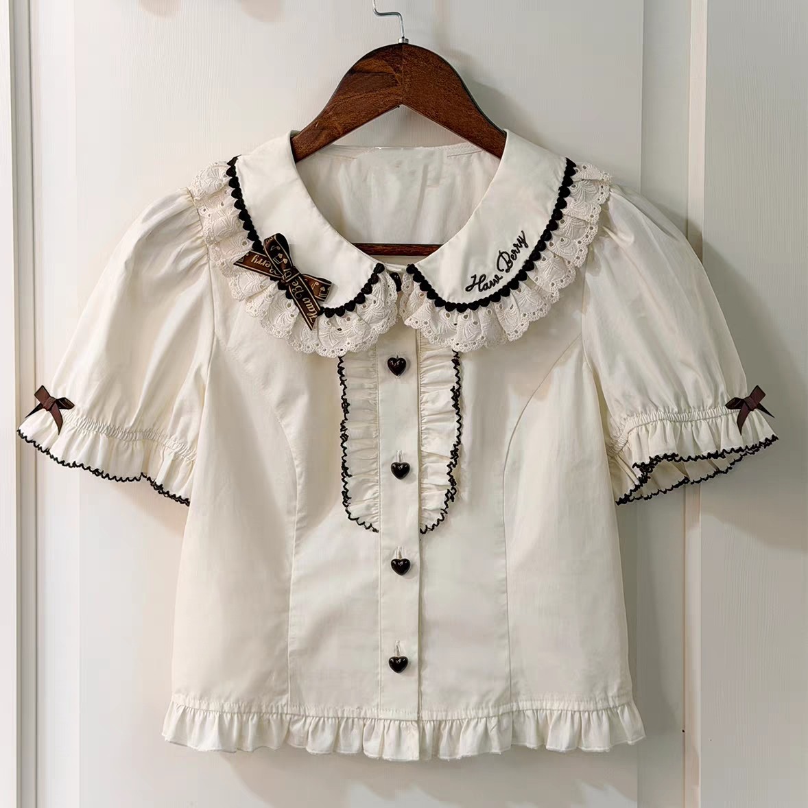 Lolita风上衣可爱短袖内搭衬衫女