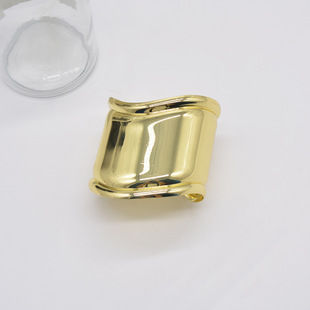 法国coopkoop欧美银色宽边开口手镯男女ins简约手环金属光面个性