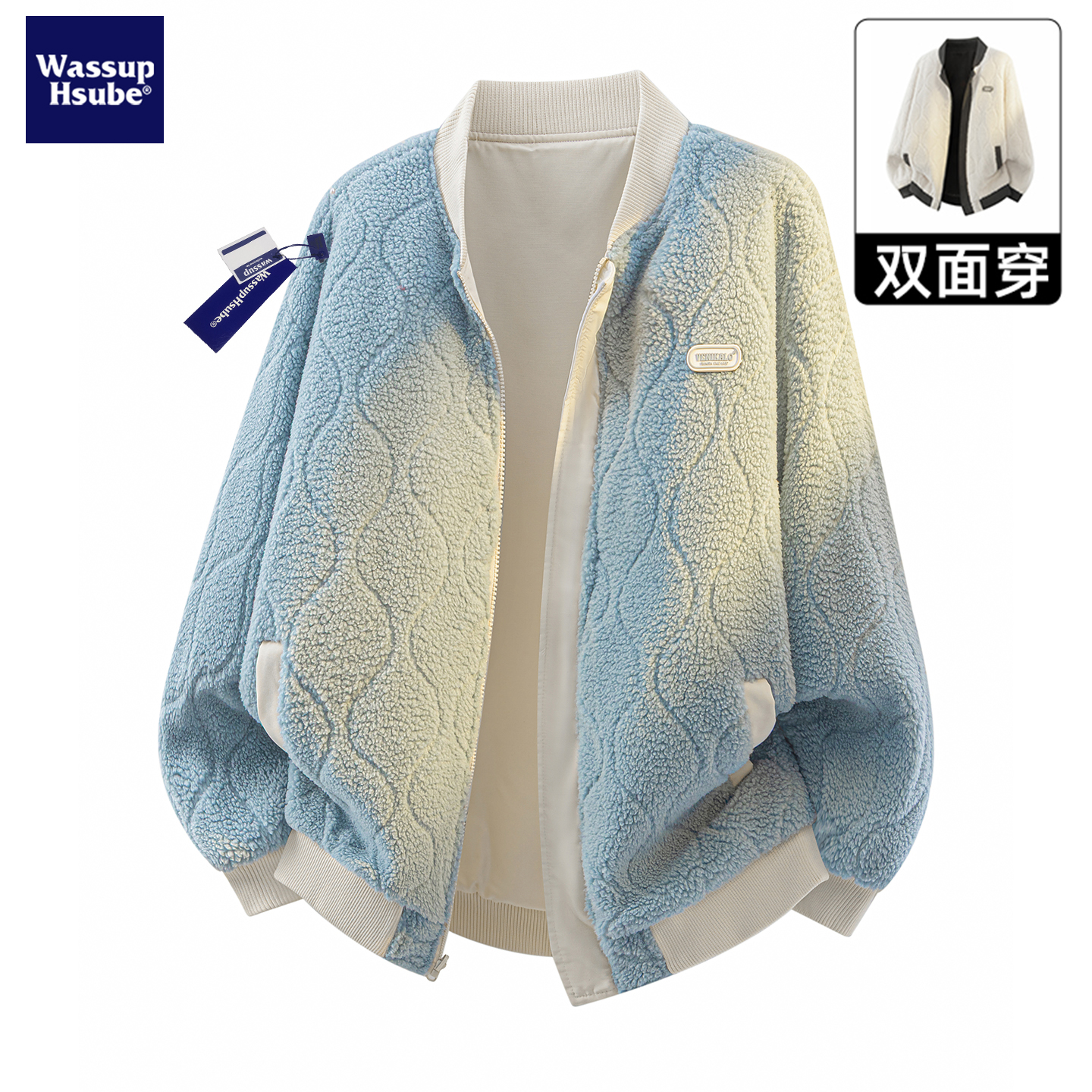 潮流双面穿羽绒棉服男