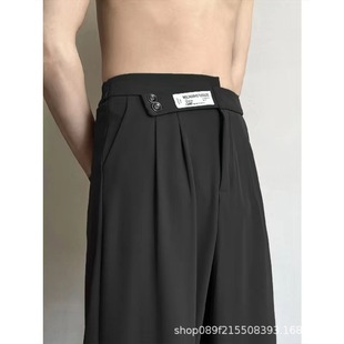 子夏 裤 那不勒斯垂坠感高级冰丝阔腿西裤 男马吉拉潮牌西装