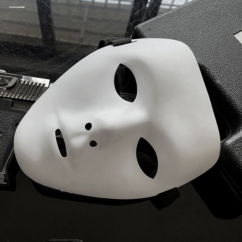 cosplay道具 街舞 白色 领奖面具 可涂鸦 手绘 彩绘 帅哥面具