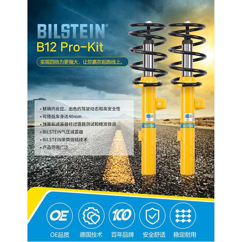 BILSTEIN倍适登B12避震迈腾帕萨特3系A3凌渡威霆A4L B8 B6减震器