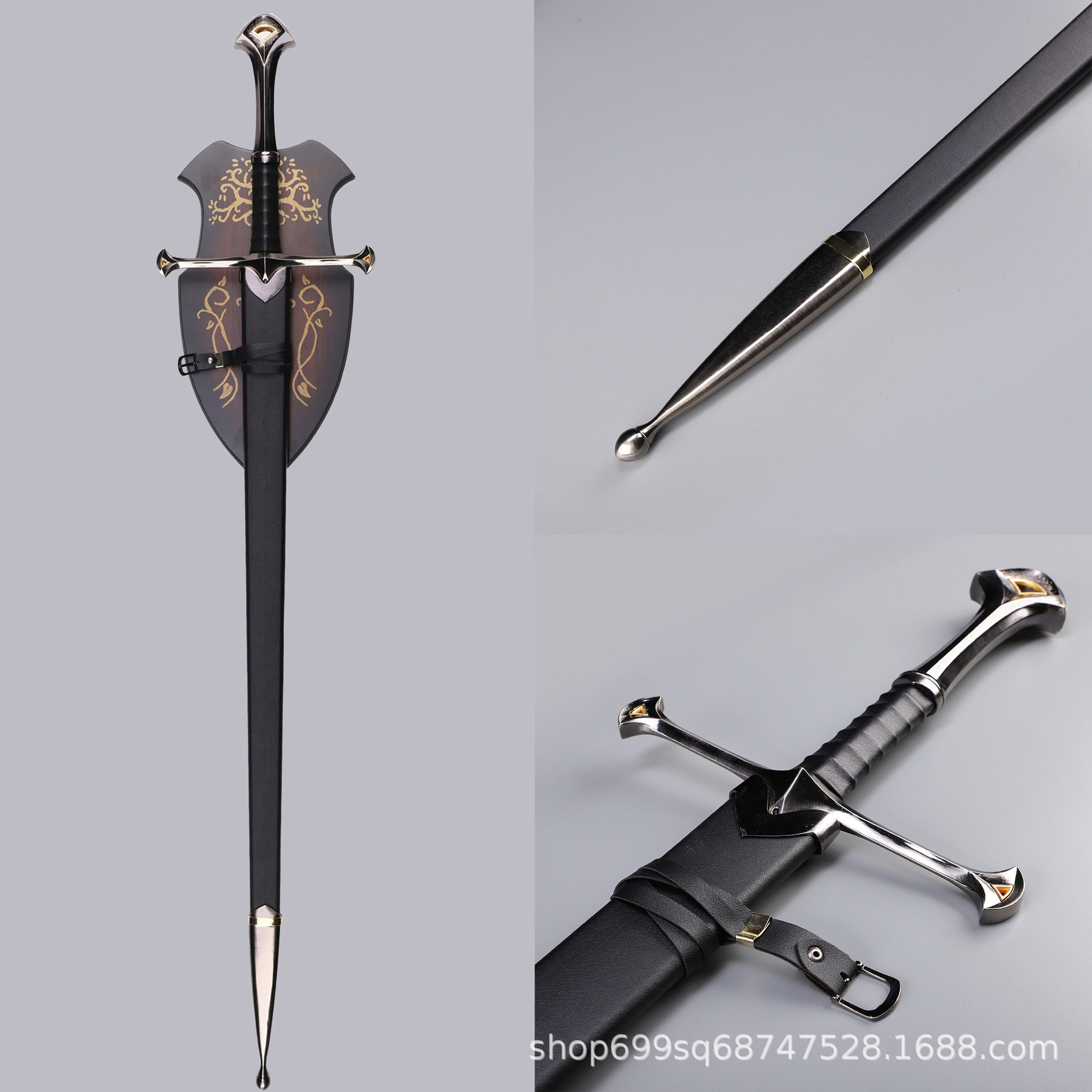 禾久龙泉宝剑 魔戒指环王纳西尔圣剑经文版一体唐横刀 未开刃,金属材料及制品,其他金属制品,淘宝优惠券,粉丝福利购,淘宝优惠卷