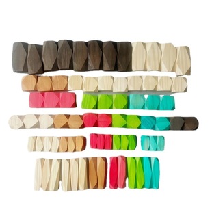 儿童益智玩具75粒叠石积木大颗粒平衡叠叠乐玩具幼儿园区角材料