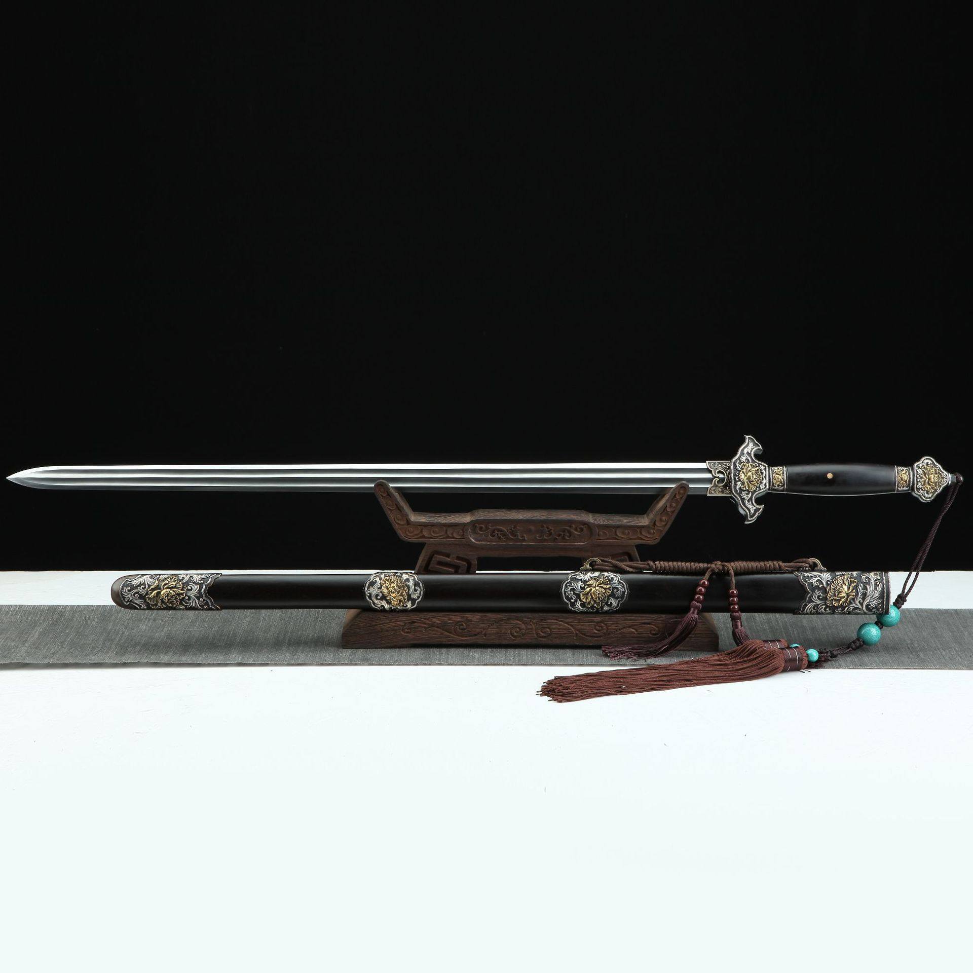 龙泉市刀剑手工锻打双槽唐剑防身传统一体清剑影视硬剑兵器未开刃,金属材料及制品,其他金属制品,淘宝优惠券,粉丝福利购,淘宝优惠卷