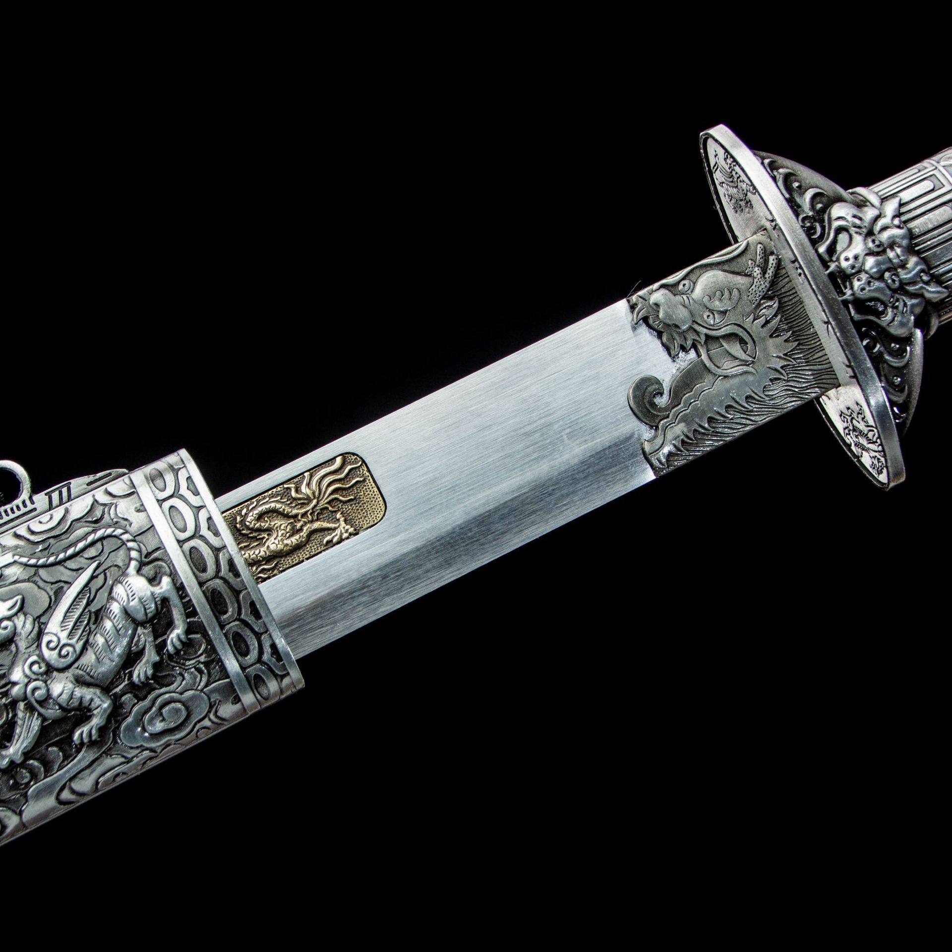 龙泉市刀剑高锰钢龙骨一体牛尾龙虎战刀绣春刀传统宝剑收藏未开刃,金属材料及制品,其他金属制品,淘宝优惠券,粉丝福利购,淘宝优惠卷