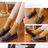 雪地袜子女士秋冬款 中筒加绒加厚保暖地板袜长袜直板无跟堆堆袜女