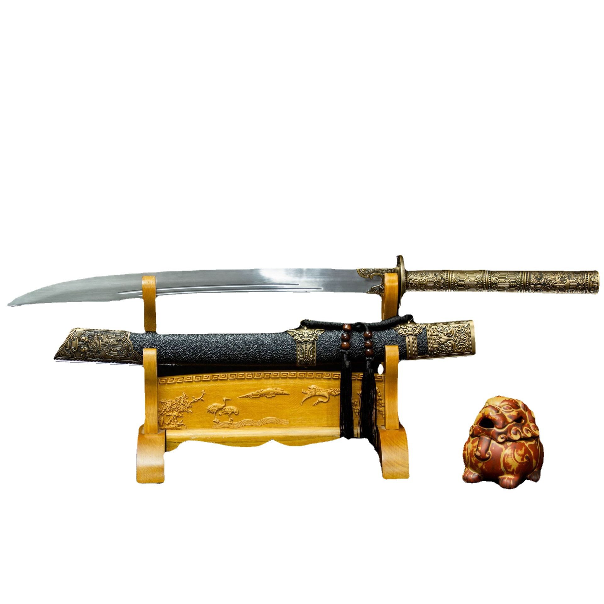 龙泉市刀剑手工锻打康熙牛尾战刀高锰钢龙骨一体冷兵器宝剑未开刃,金属材料及制品,其他金属制品,淘宝优惠券,粉丝福利购,淘宝优惠卷