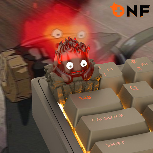 NF外设卡西法键帽哈尔的移动城堡透光键帽个性创意3d立体键盘帽