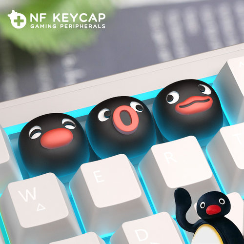 PINGU企鹅键帽创意客制化键帽esc机械键盘帽个性键帽手工键帽摆件