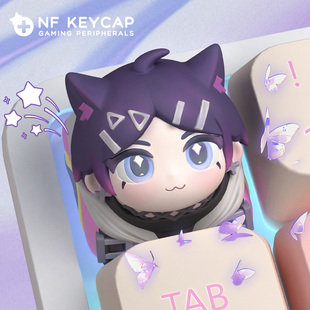 暮蝶键帽无畏契约游戏键帽树脂键帽机械键盘个性立体按键帽客制化