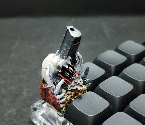 电锯人枪之恶魔机械键盘键帽  客制化 纯手工个性定制创意